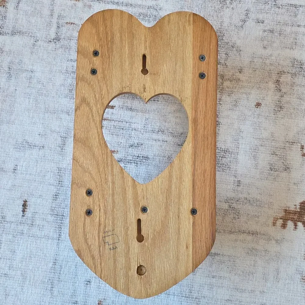 Vintage Heart-Shaped Wooden Wall Hook Cottage Core Nostalgia 80s 90s